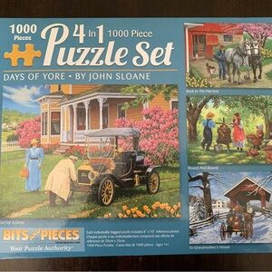4-in-1 1000-Piece Puzzle Set — Days of Yore by John Sloane